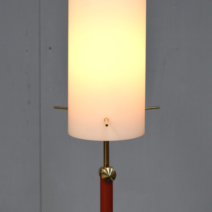 STILNOVO attributed Brass / Opaline Floor Lamp - Italy, 1950's - #L1667 - Image 11