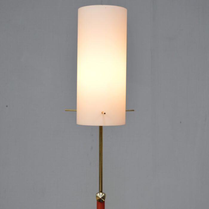 STILNOVO attributed Brass / Opaline Floor Lamp - Italy, 1950's - #L1667 - Image 12