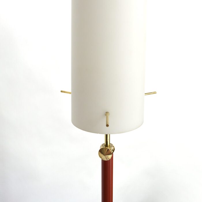 STILNOVO attributed Brass / Opaline Floor Lamp - Italy, 1950's - #L1667 - Image 10
