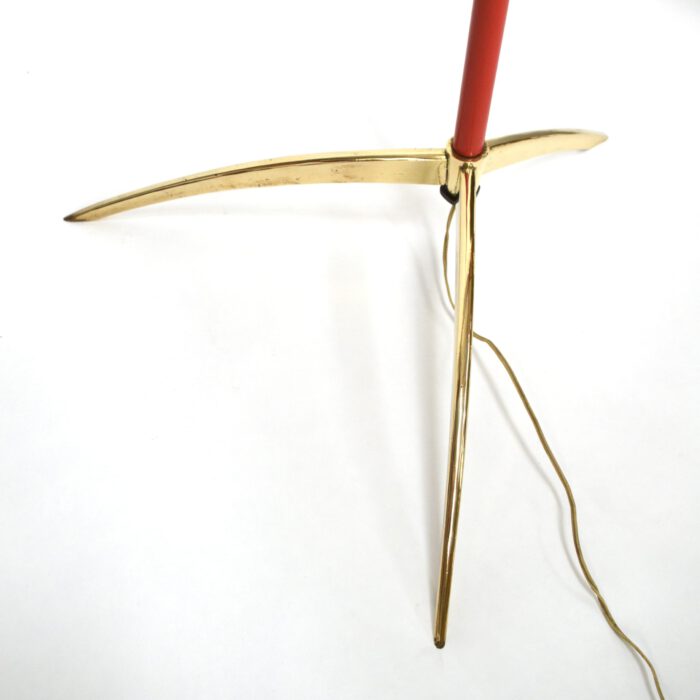 STILNOVO attributed Brass / Opaline Floor Lamp - Italy, 1950's - #L1667 - Image 8