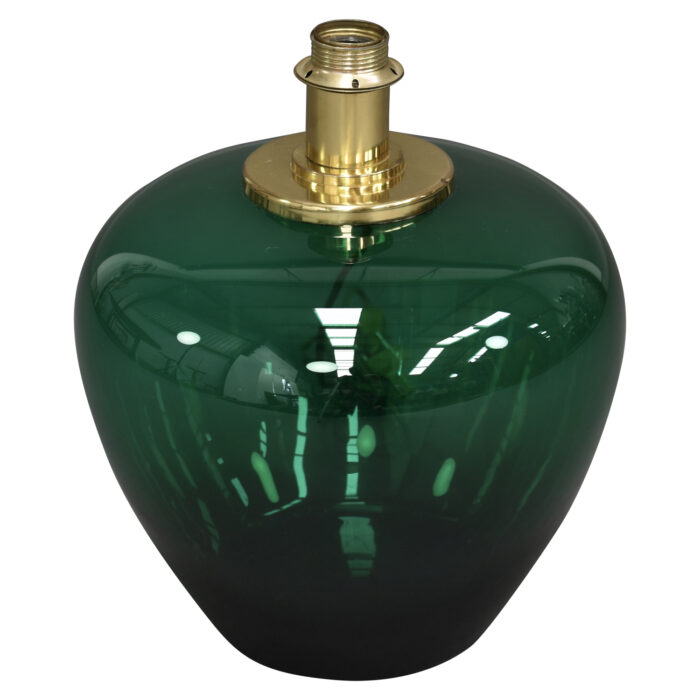 Italian Table Lamp in Emerald Green Glass and Brass - 1970's | #L1995 - Image 23