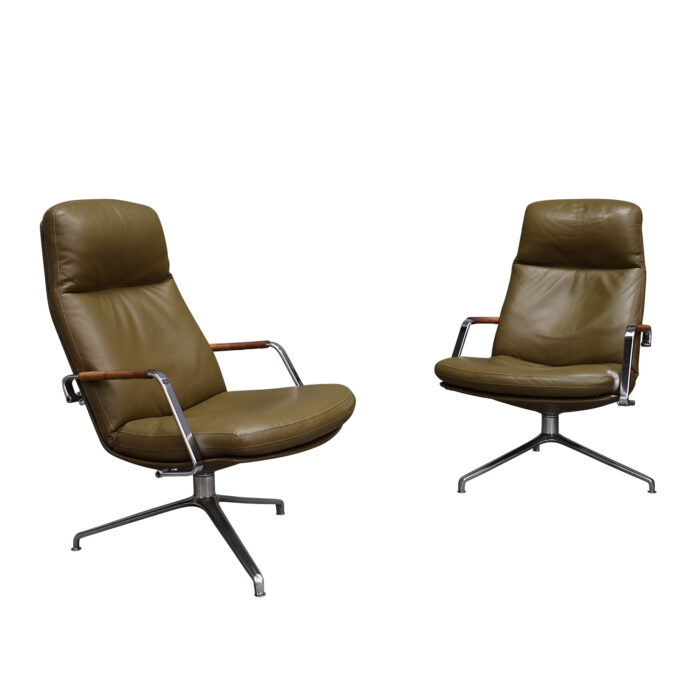 Fabricius and Kastholm FK-86 Leather Lounge Chairs, Denmark - 1968 | #S2068