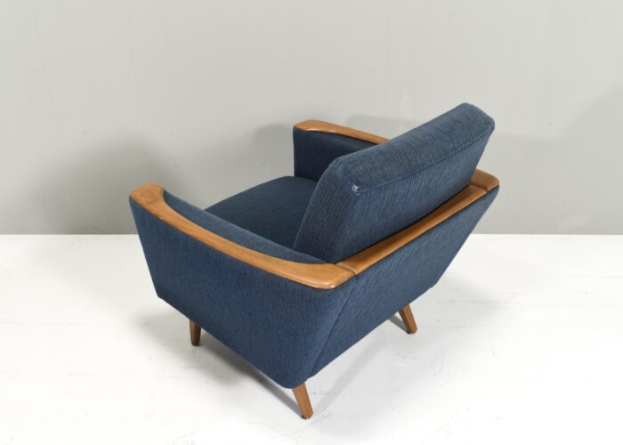Pair of German lounge chairs with oak details, Germany - circa 1950 | #S12319 - Image 4