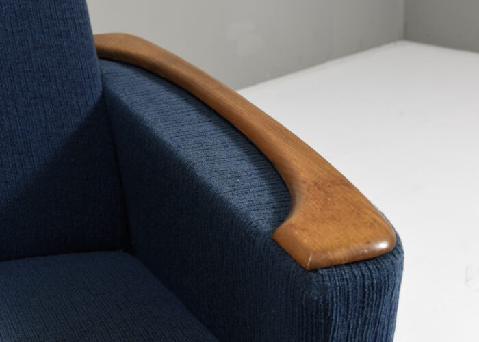 Pair of German lounge chairs with oak details, Germany - circa 1950 | #S12319 - Image 7