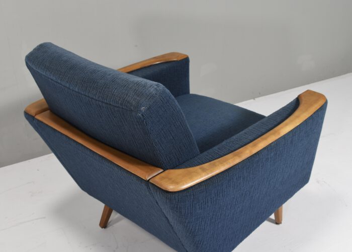 Pair of German lounge chairs with oak details, Germany - circa 1950 | #S12319 - Image 5